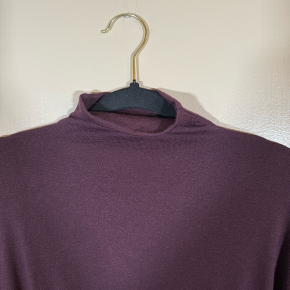 Aritzia Wilfred Free Purple Mock Neck  Dress Dolman Sleeves size XS - Picture 3 of 5